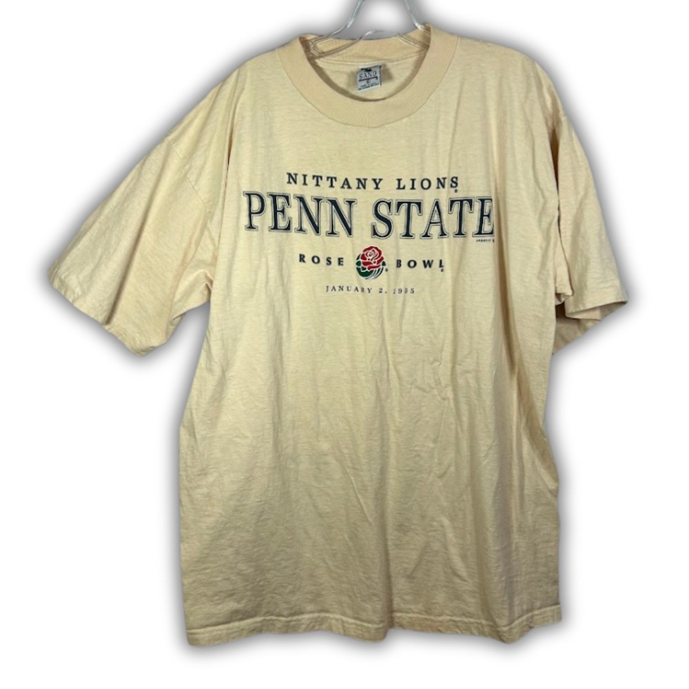 Vintage Penn State Nittany Lions Rose Bowl Jan 2 1995 T Shirt‎ Mens XL College